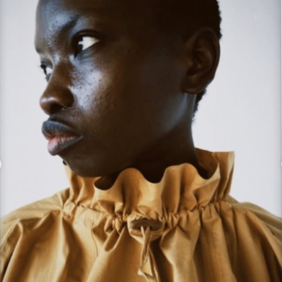 BASERANGE The Air Top Sighs Yellow Organic Cotton Poplin Spring/Summer 2025 S - Picture 6 of 16